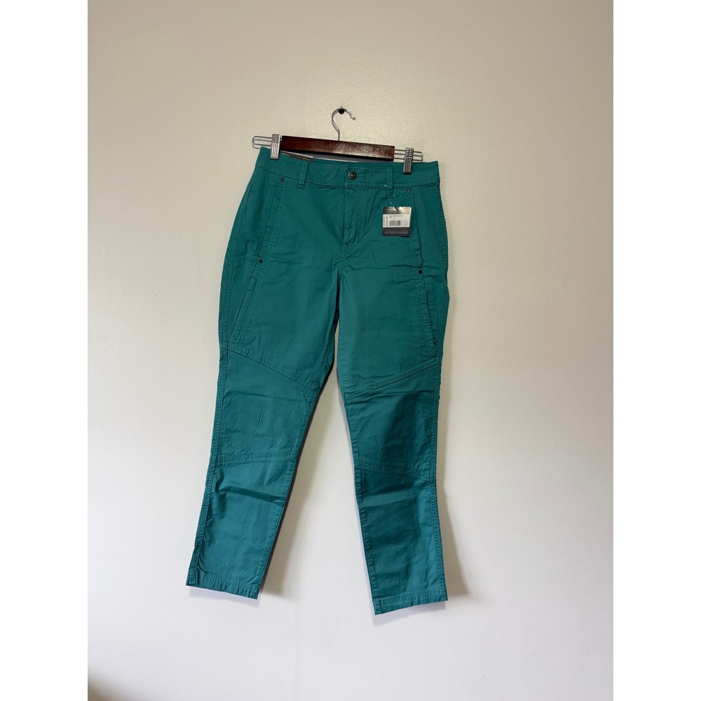 Eddie Bauer WR Cityscape Ankle Pants Reef Teal Green Utility Slim Fit 4 NEW